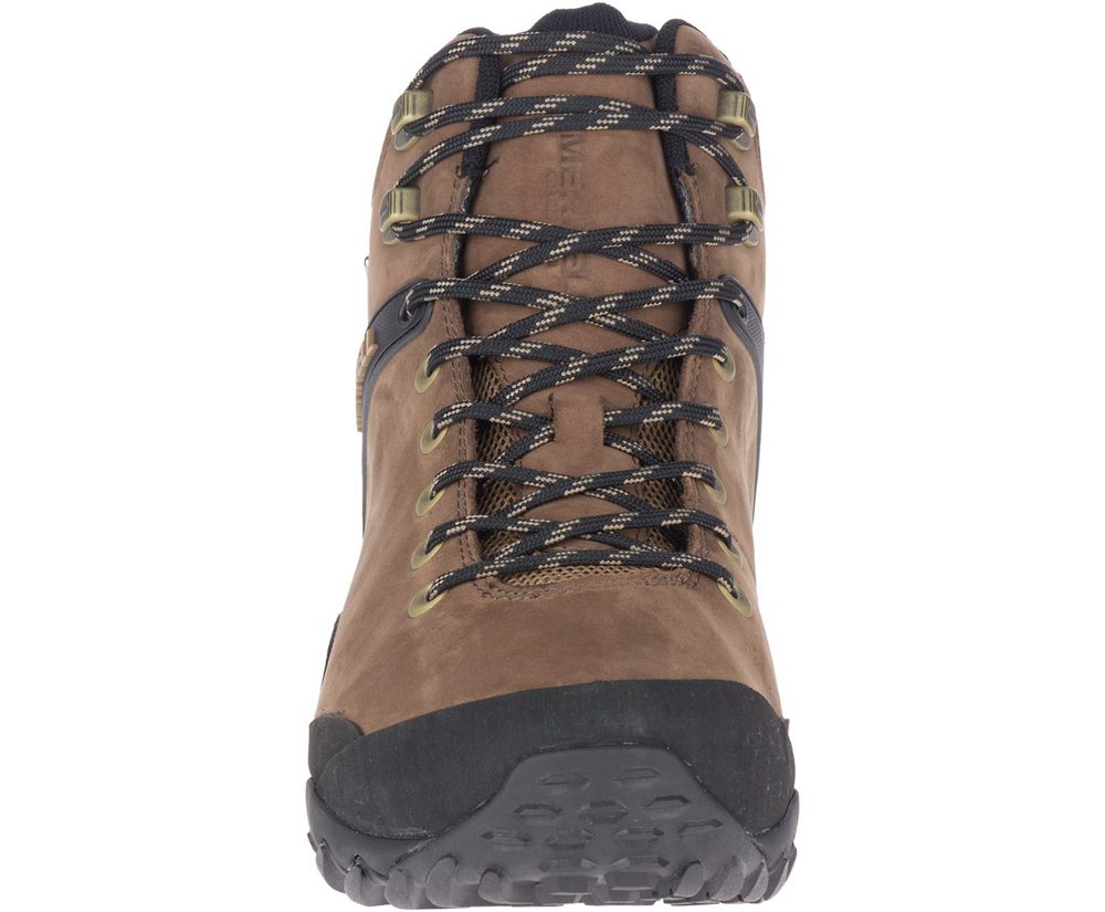Merrell Vandrestøvler Herre - Chameleon 8 Læder Mid Waterproof - Brune/Sort - EKS071864